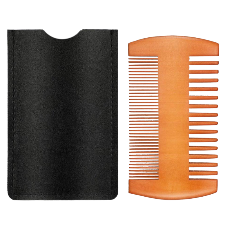 Double-Sided Sandalwood Beard Comb - CPTN BEARD CO.